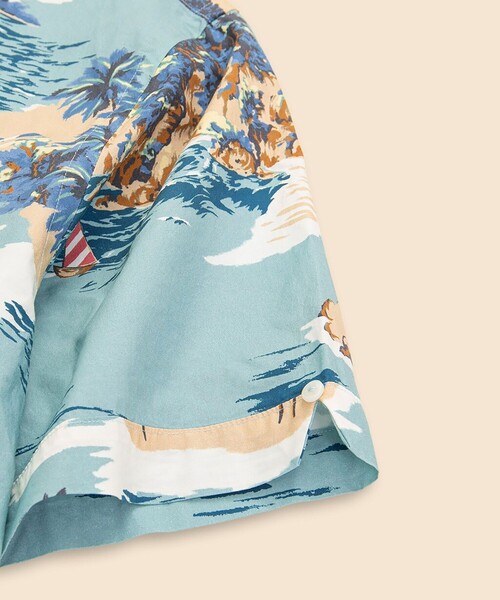 BROOKS BROTHERS（ブルックスブラザーズ）の「コットン　アイランドプリント　オープンカラーシャツ　Regular Fit（シャツ/ブラウス・メンズ・ブルー・LARGE/MEDIUM）」の3枚目の写真