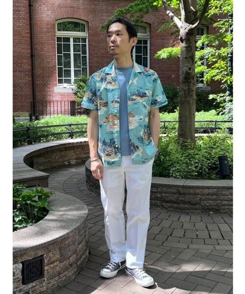 BROOKS BROTHERS(ブルックスブラザーズ)の「コットン アイランドプリント オープンカラーシャツ Regular Fit(シャツ/ブラウス・メンズ・ブルー・LARGE/MEDIUM/SMALL)」の4枚目の写真