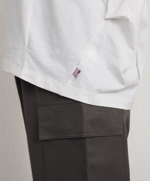 libelle more(リベル モア)の「【接触冷感】USAコットン裾タック半袖プルオーバー(Tシャツ/カットソー・レディース・チャコールグレー/ブラック/オフホワイト/ライトカーキ/グレイッシュベージュ・M)」の14枚目の写真