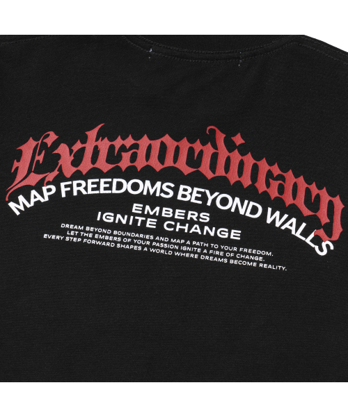 EXTRAORDINARY(エクストラオーディナリー)の「W BLACK LETTER LOGO TEE BLACK(Tシャツ/カットソー・レディース・その他・F)」の6枚目の写真