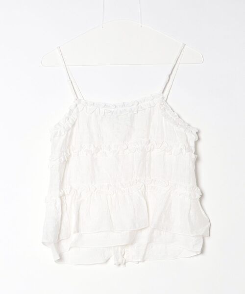 Guess(ゲス)の「LADIES' Woven Tank Top トップス キャミソール(キャミソール・レディース・ブラック/ホワイト・MEDIUM/SMALL/X-SMALL)」の3枚目の写真