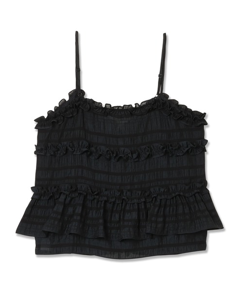Guess(ゲス)の「LADIES' Woven Tank Top トップス キャミソール(キャミソール・レディース・ブラック/ホワイト・MEDIUM/SMALL/X-SMALL)」の3枚目の写真