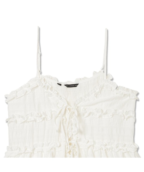 Guess(ゲス)の「LADIES' Woven Tank Top トップス キャミソール(キャミソール・レディース・ブラック/ホワイト・MEDIUM/SMALL/X-SMALL)」の10枚目の写真