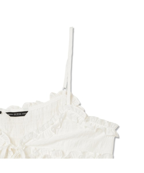 Guess(ゲス)の「LADIES' Woven Tank Top トップス キャミソール(キャミソール・レディース・ブラック/ホワイト・MEDIUM/SMALL/X-SMALL)」の11枚目の写真
