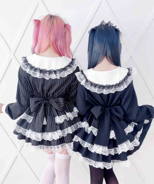 MA*RS（アメーバーマーズ）の「クロス刺繍ティアードセットアップ ２点SET（セットアップ・レディース・ブラック×ホワイト/ブラック/ホワイト×ブラック/チャコールグレー/ブラック×ブラック・FREE）」の13枚目の写真