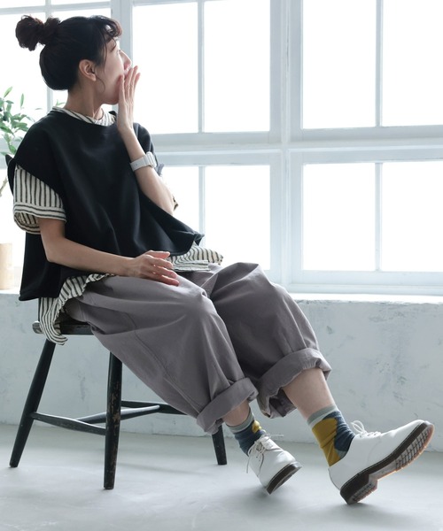 soulberry(ソウルベリー)の「帰ってきた!店長がつくった膝小僧は出さないハーフパンツ(その他パンツ・レディース・グレー・4L/3L/LL/L/M/S/5L)」の5枚目の写真