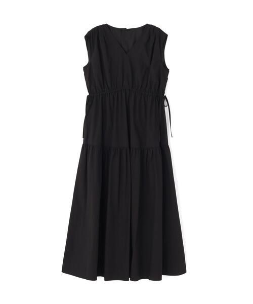 NATURAL BEAUTY BASIC(ナチュラルビューティーベーシック)の「サイドボタンタフタワンピース(ワンピース・レディース・キャメル/オフホワイト/ブラック・P/S/MEDIUM)」の5枚目の写真