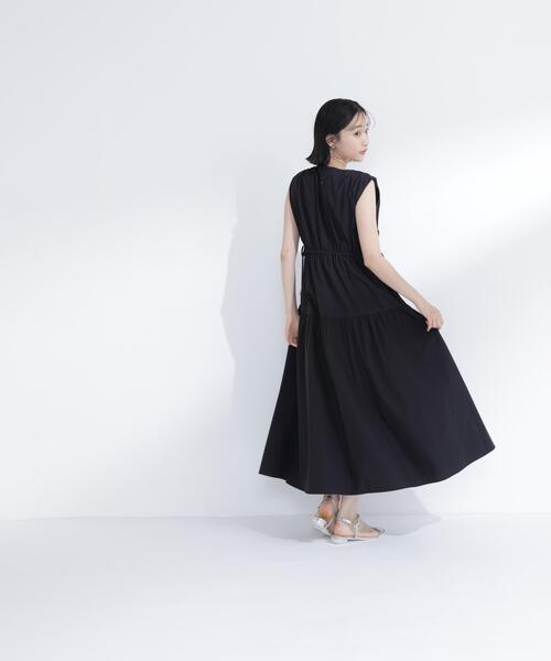 NATURAL BEAUTY BASIC(ナチュラルビューティーベーシック)の「サイドボタンタフタワンピース(ワンピース・レディース・キャメル/オフホワイト/ブラック・P/S/MEDIUM)」の13枚目の写真