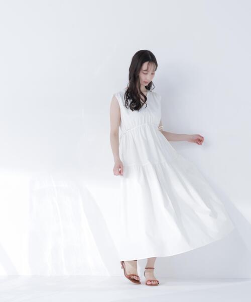 NATURAL BEAUTY BASIC(ナチュラルビューティーベーシック)の「サイドボタンタフタワンピース(ワンピース・レディース・キャメル/オフホワイト/ブラック・P/S/MEDIUM)」の17枚目の写真