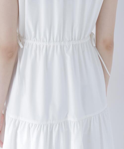 NATURAL BEAUTY BASIC（ナチュラルビューティーベーシック）の「サイドボタンタフタワンピース（ワンピース・レディース・キャメル/オフホワイト/ブラック・P/S/MEDIUM）」の10枚目の写真