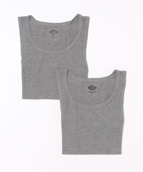 Dickies（ディッキーズ）の「リブタンクトップ2Pセット ２枚組セット（タンクトップ・メンズ・ブラック/グレー/ホワイト・LARGE/MEDIUM/X-LARGE）」の3枚目の写真