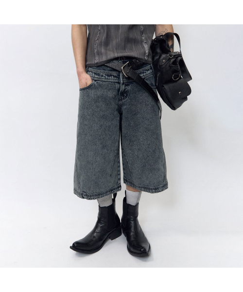 BLR(ビーエルアール)の「Curved Detail Bermuda Denim Pants(その他パンツ・メンズ・その他・SMALL/MEDIUM/LARGE)」の3枚目の写真