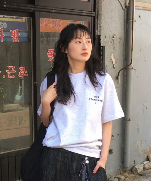 1989STANDARD（1989スタンダード）の「バックセンター クールコットン オーバーサイズ 半袖 (SISSTD-0229)（Tシャツ/カットソー・メンズ・ブラック/アイボリー/ブルー/ネイビー/ホワイト/ライトグレー・MEDIUM/LARGE/X-LARGE）」の10枚目の写真