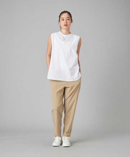 Chacott(チャコット)の「EasyCare+ノースリーブTシャツ(エコバッグ/サブバッグ・レディース・ライラック/ホワイト/ライトグレー・M)」の4枚目の写真