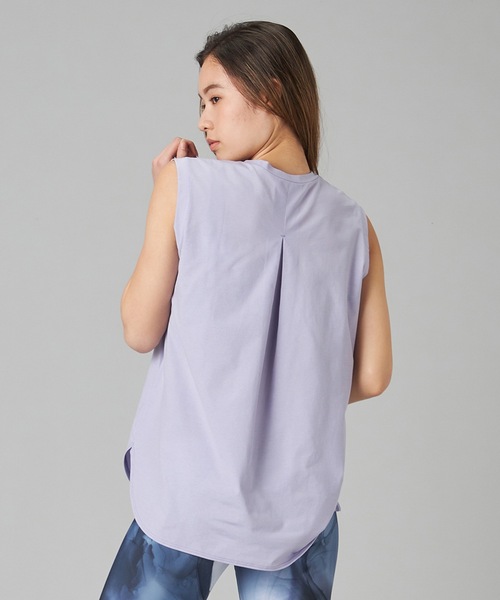 Chacott(チャコット)の「EasyCare+ノースリーブTシャツ(エコバッグ/サブバッグ・レディース・ライラック/ホワイト/ライトグレー・M)」の14枚目の写真