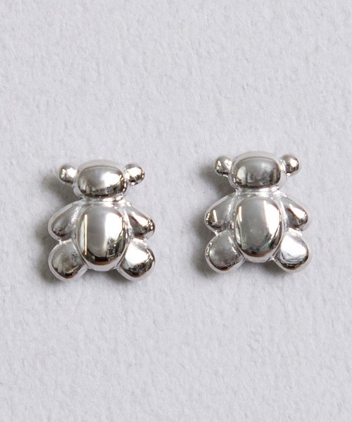 gargle(ガーグル)の「gargle ガーグル:STAINLESS ステンレスシリーズ ミニくま ベアー ピアス(ピアス(両耳用)・レディース・ゴールド/シルバー・FREE)」の1枚目の写真