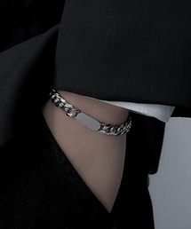 Lilamusant（リラミュゾン）の「/Lilamusant(リラミュゾン)/プレートデザインブレスレット ステンレス 喜平チェーン ユニセックス Y2K 韓国 グランジ ストリート（ブレスレット）」