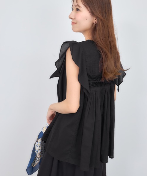 COHINA(コヒナ)の「【Made in India】ピンタックエンブロイダリーブラウス 【低身長・小柄女性】(シャツ/ブラウス・レディース・ブラック/ホワイト/レッド・ONE SIZE)」の20枚目の写真