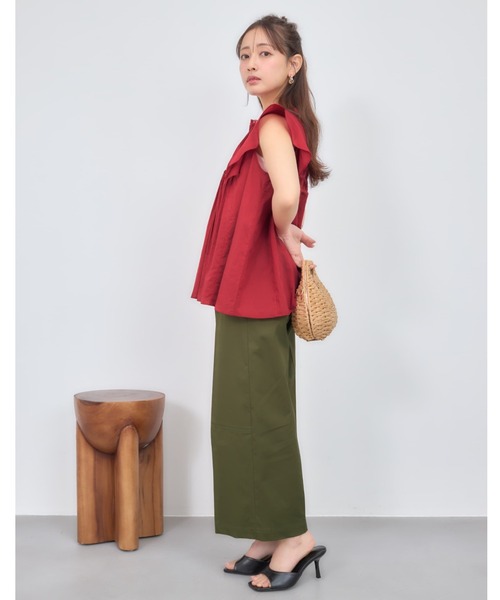 COHINA(コヒナ)の「【Made in India】ピンタックエンブロイダリーブラウス 【低身長・小柄女性】(シャツ/ブラウス・レディース・ブラック/ホワイト/レッド・ONE SIZE)」の8枚目の写真