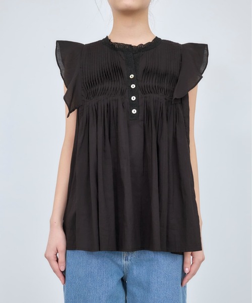 COHINA(コヒナ)の「【Made in India】ピンタックエンブロイダリーブラウス 【低身長・小柄女性】(シャツ/ブラウス・レディース・ブラック/ホワイト/レッド・ONE SIZE)」の11枚目の写真