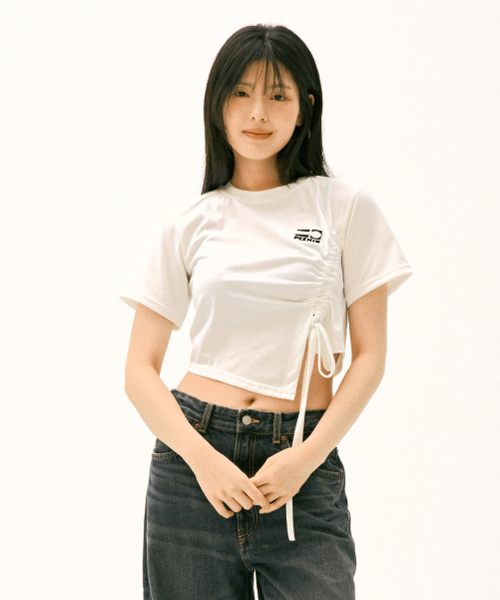 And Again(アンドアゲイン)の「スモールロゴストリングTシャツ (ホワイト)(Tシャツ/カットソー・レディース・その他・FREE)」の1枚目の写真