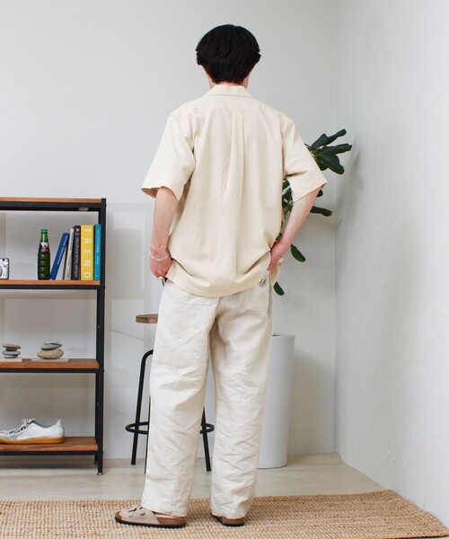 GEVACO(ゲバコ)の「【GEVACO/ゲバコ】刺繍オープンカラーシャツ(シャツ/ブラウス・メンズ・ベージュ/オリーブ・L/M)」の11枚目の写真