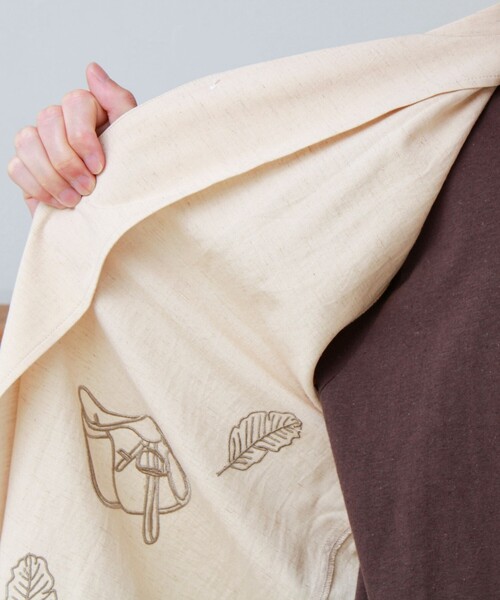 GEVACO(ゲバコ)の「【GEVACO/ゲバコ】刺繍オープンカラーシャツ(シャツ/ブラウス・メンズ・ベージュ/オリーブ・L/M)」の18枚目の写真