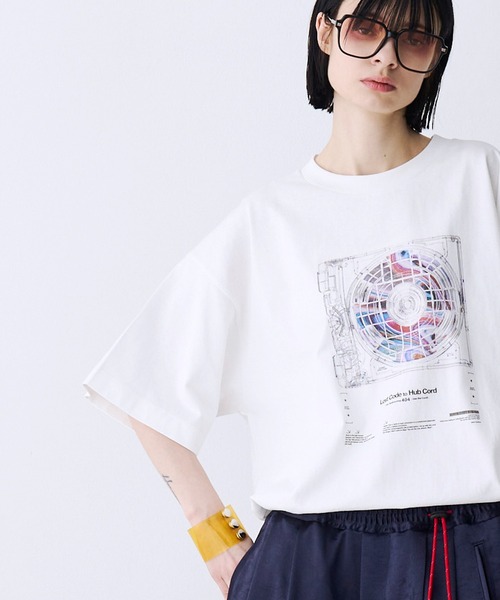 SeeSew(シーソー)の「【UNISEX】CORD DISC PRINT TEE/コードディスクプリントTシャツ(Tシャツ/カットソー・メンズ・ブラック/ホワイト・M/L)」の7枚目の写真