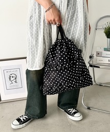 ドット柄フリルナップサック