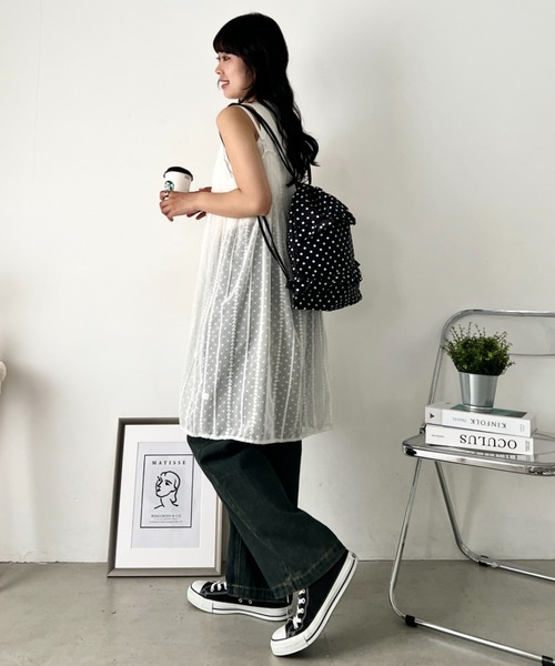 wears(ウェアーズ)の「ドット柄フリルナップサック(バックパック/リュック・レディース・ホワイト/ブラック・FREE)」の17枚目の写真