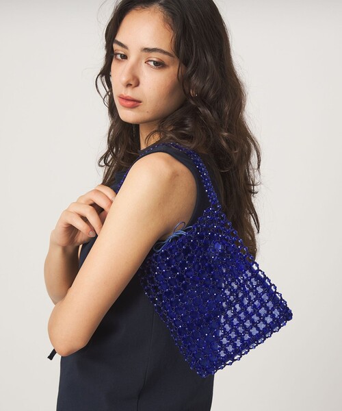 green label relaxing(グリーンレーベルリラクシング)の「<ANAN'S>ビーズバッグ(トートバッグ・レディース・シルバー/ブラック/コバルトブルー・FREE)」の3枚目の写真