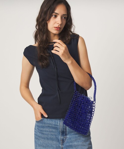 green label relaxing(グリーンレーベルリラクシング)の「<ANAN'S>ビーズバッグ(トートバッグ・レディース・シルバー/ブラック/コバルトブルー・FREE)」の5枚目の写真