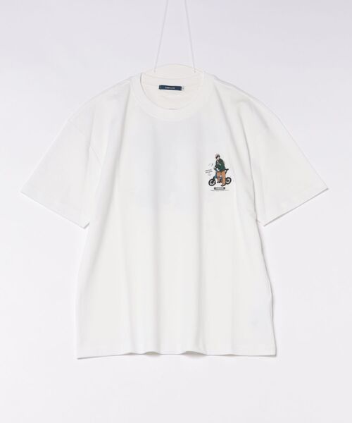 BAYBLO(ベイブロ)の「(RM)【COMPLETE】コットン100% 天竺 プリント デザイン クルーネックTシャツ(Tシャツ/カットソー・メンズ・ホワイト系1/ブラック系1/ブラック系2/ホワイト系2・MEDIUM/LARGE)」の2枚目の写真
