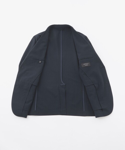 EPOCA UOMO（エポカウォモ）の「ランダムサッカージャケット（テーラードジャケット・メンズ・ダークネイビー/ブラック・46/48）」の4枚目の写真