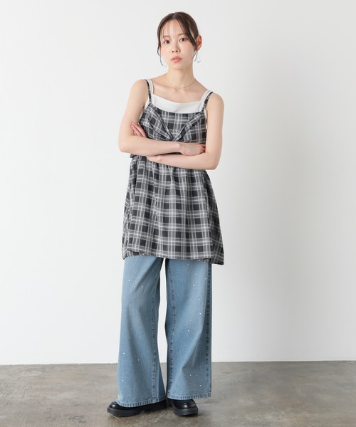 Honeys(ハニーズ)の「キャミブラウス(シャツ/ブラウス・レディース・レッド系その他/ブラック系その他/ブラウン系その他・L/M/S)」の4枚目の写真