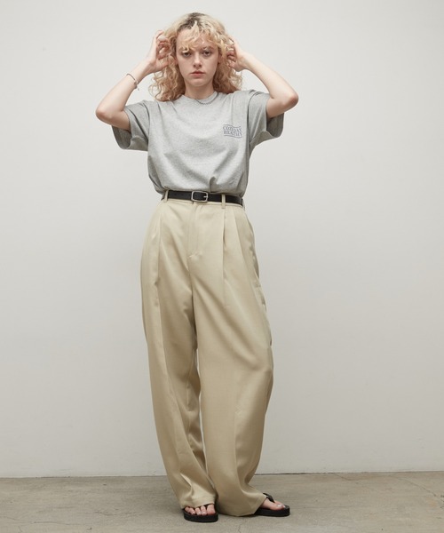 uchi.（ウチ）の「綿100％　幾何バックプリントグラフィックTシャツ（Tシャツ/カットソー・レディース・ワイン系/杢グレー/チャコールグレー/オフホワイト・FREE）」の17枚目の写真