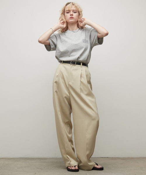 uchi.（ウチ）の「綿100％　幾何バックプリントグラフィックTシャツ（Tシャツ/カットソー・レディース・ワイン系/杢グレー/チャコールグレー/オフホワイト・FREE）」の18枚目の写真