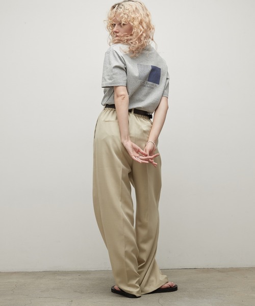 uchi.（ウチ）の「綿100％　幾何バックプリントグラフィックTシャツ（Tシャツ/カットソー・レディース・ワイン系/杢グレー/チャコールグレー/オフホワイト・FREE）」の21枚目の写真