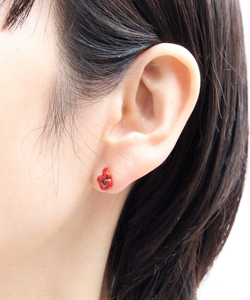 gargle(ガーグル)の「gargle ガーグル:和・JAPANシリーズ 提灯おばけ 妖怪 ピアス(ピアス(両耳用)・レディース・オレンジ・FREE)」の4枚目の写真