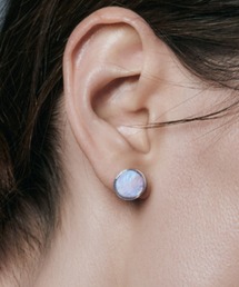 【quip queint】orbit pierce onyx/オービット ピアス オニキス ムーンストーン