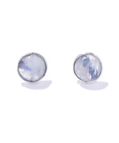 quip queint（クイップクエイント）の「【quip queint】orbit pierce onyx/オービット ピアス オニキス  ムーンストーン（ピアス（両耳用）・レディース・シルバー×オニキス/ストーン・FREE）」の5枚目の写真