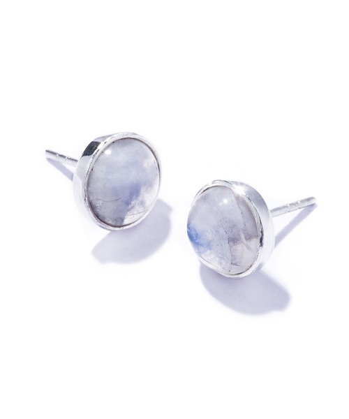 quip queint（クイップクエイント）の「【quip queint】orbit pierce onyx/オービット ピアス オニキス  ムーンストーン（ピアス（両耳用）・レディース・シルバー×オニキス/ストーン・FREE）」の6枚目の写真
