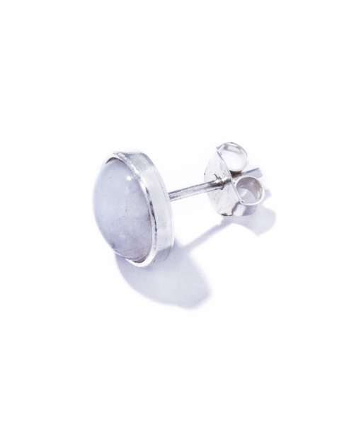 quip queint（クイップクエイント）の「【quip queint】orbit pierce onyx/オービット ピアス オニキス  ムーンストーン（ピアス（両耳用）・レディース・シルバー×オニキス/ストーン・FREE）」の7枚目の写真