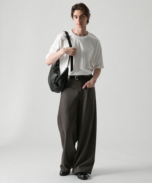 CLEL(クレイル)の「【CLEL】2Way Half Moon Bag / 2way ハーフムーンバッグ(ショルダーバッグ・メンズ・ブラック/ブラウン・FREE)」の19枚目の写真