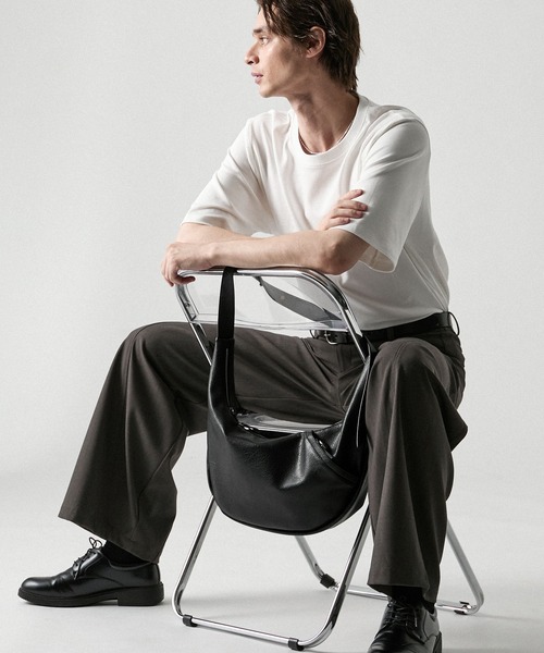 CLEL(クレイル)の「【CLEL】2Way Half Moon Bag / 2way ハーフムーンバッグ(ショルダーバッグ・メンズ・ブラック/ブラウン・FREE)」の21枚目の写真