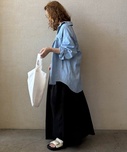 JOURNAL STANDARD LUXE(ジャーナルスタンダード ラックス)の「【ARMEN】LINEN PLAIN BOAT NECK DRESS(ワンピース・レディース・ブラック・1)」の6枚目の写真