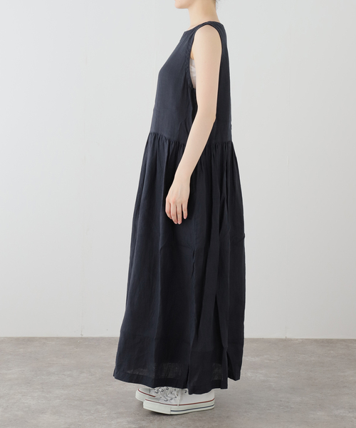 JOURNAL STANDARD LUXE(ジャーナルスタンダード ラックス)の「【ARMEN】LINEN PLAIN BOAT NECK DRESS(ワンピース・レディース・ブラック・1)」の22枚目の写真