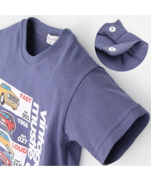Will Mery（ウイルメリィ）の「【WEB限定】乗り物プリント半袖Tシャツ（Tシャツ/カットソー・キッズ・ブルー/イエロー・80/90/130/100/110/120）」の5枚目の写真