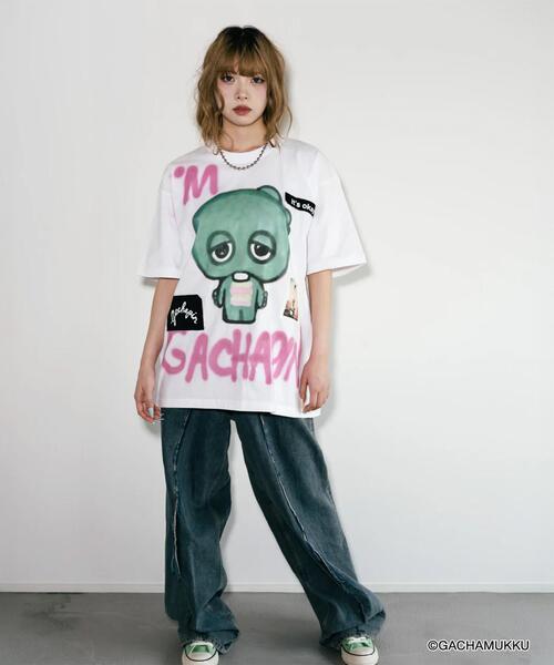 ROYAL FLASH(ロイヤルフラッシュ)の「guernika/ゲルニカ/GACHAPIN Paint-T(Tシャツ/カットソー・メンズ・ホワイト・XL/2XL)」の2枚目の写真