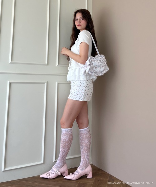 sanrio（サンリオ）の「Balletcore【HELLO KITTY】FACE DESIGN TOTE BAG（スカート・レディース・オフホワイト/ブルー/ピンク・FREE）」の11枚目の写真